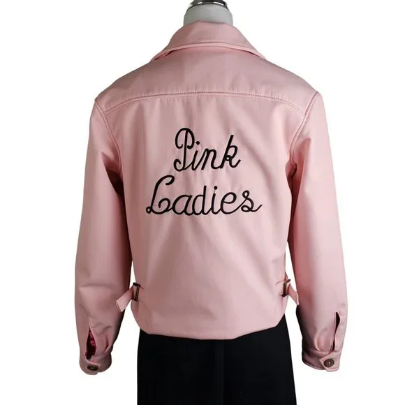 Fabulous Grease Pink Ladies High Quality NWOT Lined Jacket Sz Medium Runs Small - Picture 1 of 8